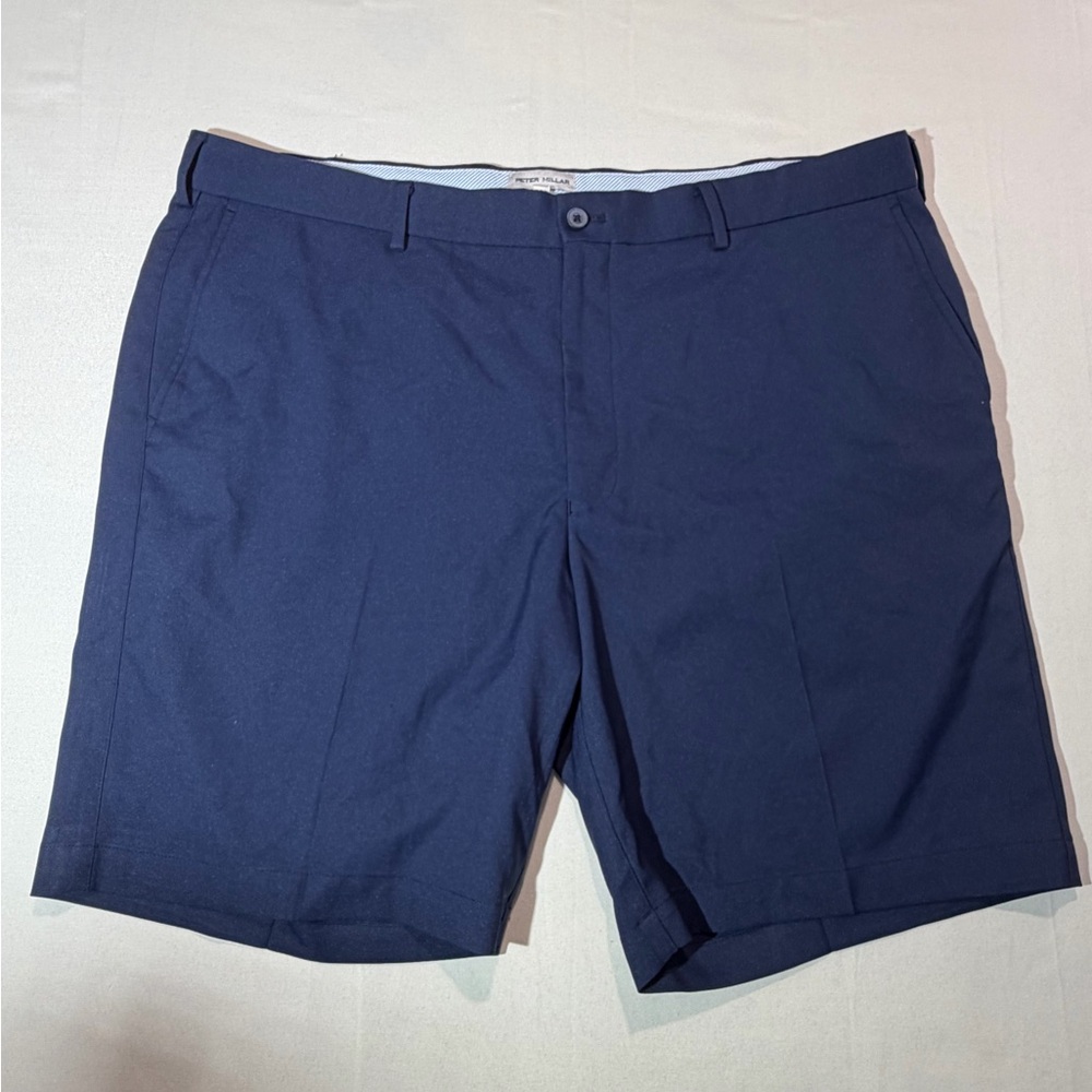 Peter Millar Salem Performance Shorts Men's 40 Navy Blue Classic Fit Golf P